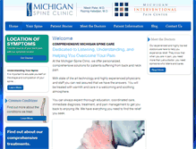 Tablet Screenshot of michiganspineclinic.com